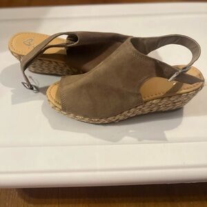 NWOT Justice Tan Wedge Sandals